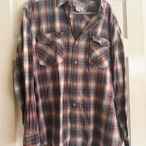 Duluth Trading Co Men's Plaid Button-Down Shirt - XL